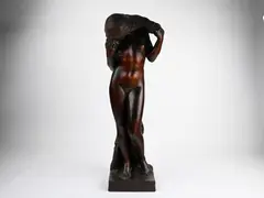 Emanuel Kodet, Female Nude, First half of 20th century, Patinated fired clay