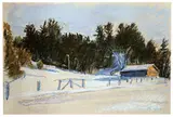 Winter in Northern New Hampshire by Wolf Kahn, 1984, Pastel and oil on paper, sold Sep 2018