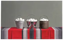 James Moore, Three Buckets With Eggs, 1992, Oil on linen