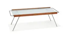 Bill Lam, Adjustable coffee table, c. 1950, Lam Workshop Inc