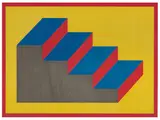 Sol LeWitt, Form Derived from a Cubic Rectangle (Steps), 1992, Woodcut on Fukui-Kozo paper