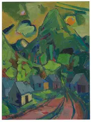 Fritz Schwaderer, Where They Work in Copper (Mexico), 1968, Oil on canvas