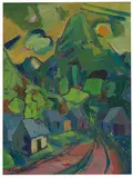 Fritz Schwaderer, Where They Work in Copper (Mexico), 1968, Oil on canvas
