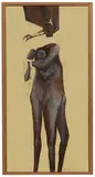 Robert Hansen, Man-Men #22, 1956, Mixed-media on Masonite panel