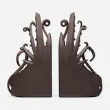 Albert Paley, Spike bookends, pair, 1993, forged and fabricated steel with a natural finish