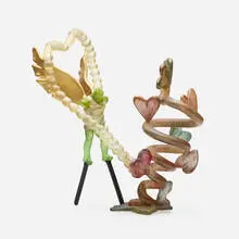 Ginny Ruffner, Beauty Lassoes the Tornado of the Heart, c. 1990, lampworked and painted glass