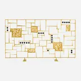Del Williams, Firescreen, 2014, gilt steel
