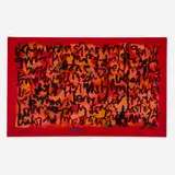 Harry Bouras, Fearfull Text, 1974, mixed media on canvas