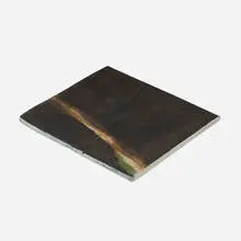 Tile by Toshiko Takaezu, c. 2005, glazed porcelain, sold Mar 2024