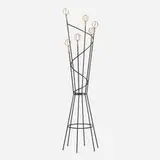 Roger Feraud, Coat rack, c. 1950, enameled steel, brass-plated steel