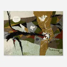 Emory Ladanyi, Impact, 1960, oil and sand on canvas