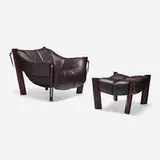Percival Lafer, Lounge chair, model MP 211, and ottoman