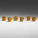 Ken Price, Collection of six Tequila cups, 1979, glazed earthenware