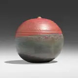 Untitled (Closed Form) by Toshiko Takaezu, c. 1995, glazed porcelain, sold Feb 2024