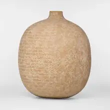 Hanal vessel by Claude Conover, 1985, glazed stoneware with engobe decoration, sold Feb 2024