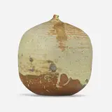 Untitled (Closed Form) by Toshiko Takaezu, c. 1982, glazed stoneware, sold Feb 2024