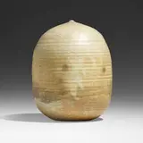 Untitled (Closed Form) by Toshiko Takaezu, c. 1980, glazed stoneware, sold Feb 2024