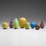 Rose and Erni Cabat, Collection of eight Feelies, 1970-90, glazed porcelain