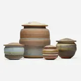 Karen Karnes, Collection of four covered vessels