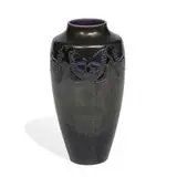 porcelain French Red glaze vase with carved butterfly decoration by Sara Sax for Rookwood Pottery, sold Jun 2021