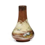 Limoges style earthenware scenic vase by Albert R. Valentien for Rookwood Pottery & Gorham Mfg. Co., sold Jun 2021