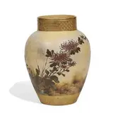 Aesthetic Movement earthenware Dull Finish glaze vase by Albert R. Valentien for Rookwood Pottery & Gorham Mfg. Co., sold Jun 2021