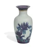 porcelain vase with stylized floral decoration by Edward T. Hurley for Rookwood Pottery, sold Jun 2021