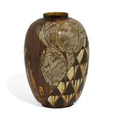 Monumental porcelain Mat Moderne glaze vase by William E. Hentschel for Rookwood Pottery, sold Jun 2021