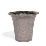 Lorinda Epply for Rookwood Pottery, late Art Deco porcelain vase with repeating chevron decoration
