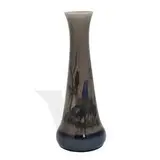 porcelain Black Opal glaze scenic vase by attribution for Rookwood Pottery Arthur Conant, sold Jun 2021