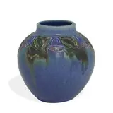 Charles S. Todd for Rookwood Pottery, earthenware vase with incised bellflower decoration
