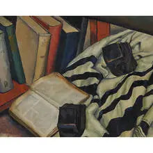 Todros Geller, Still Life with Torah, Tallit and Tefillin, 1929
