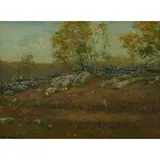 Henry Ward Ranger, Rural Fenceline Landscape, circa 1899