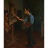 Nicolai Cikovsky, Portrait of Raphael Soyer at Work