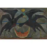 Emanuel Glicen Romano, Ravens with Watermelon, 1960