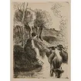 Camille Pissarro, Vachere au Bord de l'Eau (Cowgirl at Water's Edge), 1890