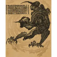 Gustav Wolf, Zehn Holzschnitte, 1910 (portfolio of 10 woodcuts together with an original pastel)