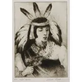 Gene Kloss, Pueblo Dancer, 1983, drypoint