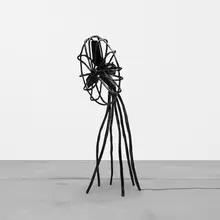 Clay Fan by Maarten Baas, 2000 / 2008, enameled synthetic clay over metal and wood, enameled steel, sold Oct 2018