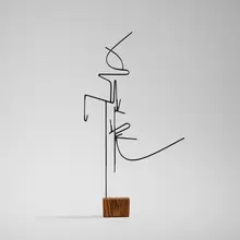 Sidney Gordin, 46-58, 1958, enameled steel, oak