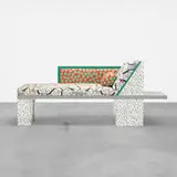 Nathalie du Pasquier, Royal daybed, 1983, laminate, printed cotton fabric