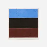 Colored Paper Image XVII (Blue, Black, Brown) by Ellsworth Kelly, 1976, colored and pressed paper pulp, sold Oct 2018