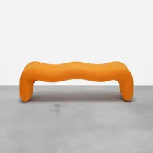 Olivier Mourgue, Djinn bench, 1965, upholstery over foam and steel