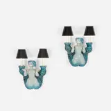 Georges Jouve, Sirènes wall lights, pair
