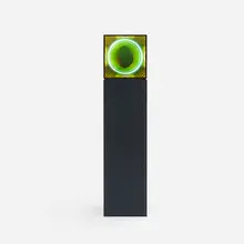 Ray Howlett, Untitled, 1997, acrylic, lacquered wood, mirrored glass, enameled steel