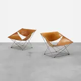 Pierre Paulin, Butterfly chairs model 675, pair