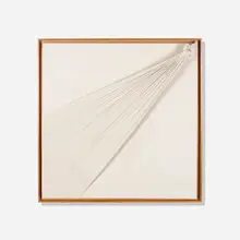 Jorge Eielson, Quipus 60 A, 1974, painted burlap over wood