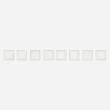 Tony Tasset, Comfortable Abstraction (Eight-Part Button Variation), 1986, leather over foam and plywood