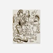 Peter Saul, Untitled, 1997, ink on paper