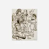 Peter Saul, Untitled, 1997, ink on paper